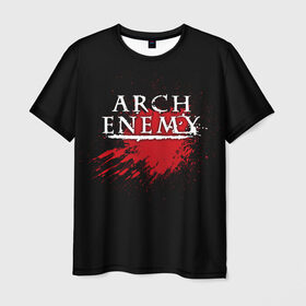 Мужская футболка 3D с принтом Arch Enemy в Санкт-Петербурге, 100% полиэфир | прямой крой, круглый вырез горловины, длина до линии бедер | arch enemy | band | blood | metal | music | rock | атрибутика | группа | кровь | метал | музыка | рок