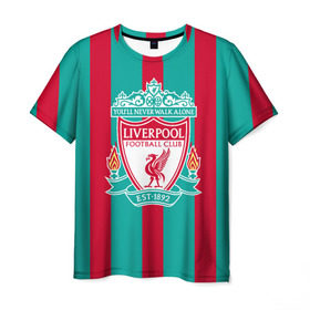 Мужская футболка 3D с принтом Liverpool FC в Санкт-Петербурге, 100% полиэфир | прямой крой, круглый вырез горловины, длина до линии бедер | Тематика изображения на принте: england | football | liverpool fc | logo | sport | англия | арт | ливерпуль | лига | лого | спорт | текстура | фк | футбол | футбольный клуб | эмблема