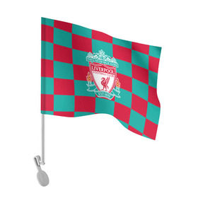 Флаг для автомобиля с принтом ФК Ливерпуль в Санкт-Петербурге, 100% полиэстер | Размер: 30*21 см | england | fc | англия | ливерпуль | фк