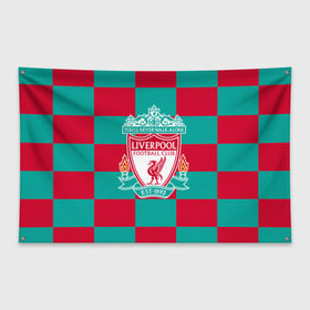 Флаг-баннер с принтом ФК Ливерпуль в Санкт-Петербурге, 100% полиэстер | размер 67 х 109 см, плотность ткани — 95 г/м2; по краям флага есть четыре люверса для крепления | england | fc | англия | ливерпуль | фк
