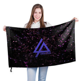 Флаг 3D с принтом Abstraction Linkin Park в Санкт-Петербурге, 100% полиэстер | плотность ткани — 95 г/м2, размер — 67 х 109 см. Принт наносится с одной стороны | 