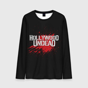 Мужской лонгслив 3D с принтом Hollywood Undead в Санкт-Петербурге, 100% полиэстер | длинные рукава, круглый вырез горловины, полуприлегающий силуэт | band | blood | hollywood undead | metal | music | rock | атрибутика | группа | кровь | метал | музыка | рок