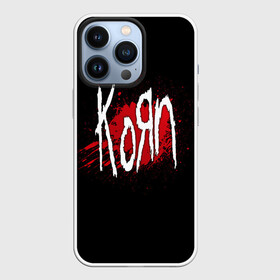 Чехол для iPhone 13 Pro с принтом Korn в Санкт-Петербурге,  |  | Тематика изображения на принте: band | blood | korn | metal | music | rock | атрибутика | группа | кровь | метал | музыка | рок