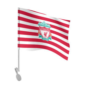 Флаг для автомобиля с принтом FC Liverpool в Санкт-Петербурге, 100% полиэстер | Размер: 30*21 см | england | football | liverpool fc | англия | ливерпуль | лого | фк | футбол | футбольный клуб