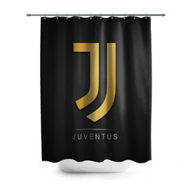 Штора 3D для ванной с принтом Juventus Gold Edition в Санкт-Петербурге, 100% полиэстер | плотность материала — 100 г/м2. Стандартный размер — 146 см х 180 см. По верхнему краю — пластиковые люверсы для креплений. В комплекте 10 пластиковых колец | champions | italy | jeep | juventus | league | италия | лига | чемпионов | ювентус