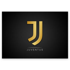 Поздравительная открытка с принтом Juventus Gold Edition в Санкт-Петербурге, 100% бумага | плотность бумаги 280 г/м2, матовая, на обратной стороне линовка и место для марки
 | Тематика изображения на принте: champions | italy | jeep | juventus | league | италия | лига | чемпионов | ювентус