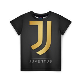Детская футболка 3D с принтом Juventus Gold Edition в Санкт-Петербурге, 100% гипоаллергенный полиэфир | прямой крой, круглый вырез горловины, длина до линии бедер, чуть спущенное плечо, ткань немного тянется | champions | italy | jeep | juventus | league | италия | лига | чемпионов | ювентус