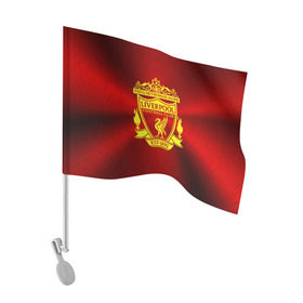Флаг для автомобиля с принтом ФК Ливерпуль в Санкт-Петербурге, 100% полиэстер | Размер: 30*21 см | england | football | liverpool fc | logo | sport | англия | арт | ливерпуль | лига | лого | спорт | текстура | фк | футбол | футбольный клуб | эмблема