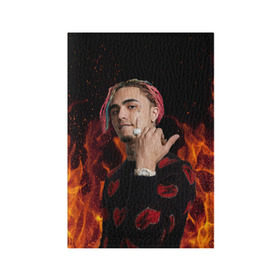 Обложка для паспорта матовая кожа с принтом Lil Pump - 103 в Санкт-Петербурге, натуральная матовая кожа | размер 19,3 х 13,7 см; прозрачные пластиковые крепления | eskeetit | esskeetit | lil pump | pamp | pump | лил памп | маленький насос | насос | памп | эшкере | эшкереее | эщкэрэ