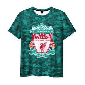 Мужская футболка 3D с принтом Liverpool FC в Санкт-Петербурге, 100% полиэфир | прямой крой, круглый вырез горловины, длина до линии бедер | england | football | liverpool fc | logo | sport | англия | арт | ливерпуль | лига | лого | спорт | текстура | фк | футбол | футбольный клуб | эмблема