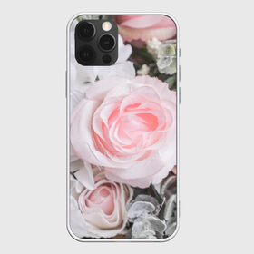 Чехол для iPhone 12 Pro Max с принтом розы в Санкт-Петербурге, Силикон |  | букет | винтаж | зелень | листья | розовые розы | романтика | цветы