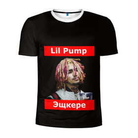 Мужская футболка 3D спортивная с принтом Lil Pump - 104 в Санкт-Петербурге, 100% полиэстер с улучшенными характеристиками | приталенный силуэт, круглая горловина, широкие плечи, сужается к линии бедра | eskeetit | esskeetit | lil pump | pamp | pump | лил памп | маленький насос | насос | памп | эшкере | эшкереее | эщкере | эщкэрэ