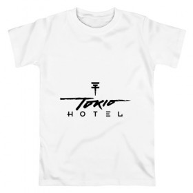 Мужская футболка хлопок с принтом Tokio Hotel в Санкт-Петербурге, 100% хлопок | прямой крой, круглый вырез горловины, длина до линии бедер, слегка спущенное плечо. | hotel | island | tokio | tokio hotel | альтернативный | билл каулитц | георг листинг | группа | густав шефер | отель | пауэр | поп | рок | синти | синтипоп | токийский | токио | том каулитц | хотель