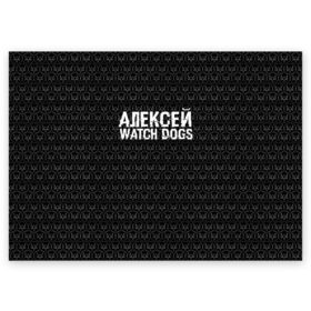 Поздравительная открытка с принтом Алексей Watch Dogs в Санкт-Петербурге, 100% бумага | плотность бумаги 280 г/м2, матовая, на обратной стороне линовка и место для марки
 | Тематика изображения на принте: алексей | алеша | леша