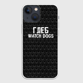 Чехол для iPhone 13 mini с принтом Глеб Watch Dogs в Санкт-Петербурге,  |  | game | name | watch dogs | watch dogs 2 | глеб | город | девушка | дрон | игры | имена | компьютеры | пистолет | телефон | технологии | хакер