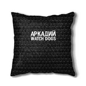 Подушка 3D с принтом Аркадий Watch Dogs в Санкт-Петербурге, наволочка – 100% полиэстер, наполнитель – холлофайбер (легкий наполнитель, не вызывает аллергию). | состоит из подушки и наволочки. Наволочка на молнии, легко снимается для стирки | 
