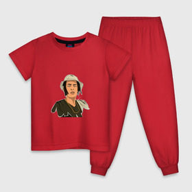 Детская пижама хлопок с принтом Kizaru в Санкт-Петербурге, 100% хлопок |  брюки и футболка прямого кроя, без карманов, на брюках мягкая резинка на поясе и по низу штанин
 | Тематика изображения на принте: kizaru | yan kee | барселона | кизару | рэпер | ян кии