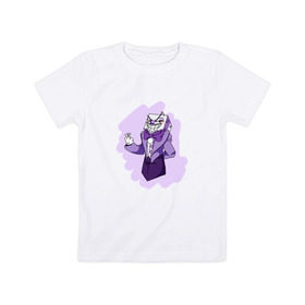 Детская футболка хлопок с принтом King Dice в Санкт-Петербурге, 100% хлопок | круглый вырез горловины, полуприлегающий силуэт, длина до линии бедер | cuphead | капхед | компьтерная игра