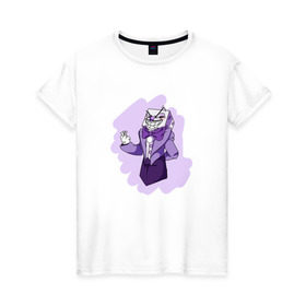 Женская футболка хлопок с принтом King Dice в Санкт-Петербурге, 100% хлопок | прямой крой, круглый вырез горловины, длина до линии бедер, слегка спущенное плечо | cuphead | капхед | компьтерная игра