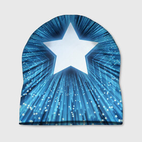 Шапка 3D с принтом Звезда в Санкт-Петербурге, 100% полиэстер | универсальный размер, печать по всей поверхности изделия | Тематика изображения на принте: взрыв | звезда | звездочка | космос | огонёк | свет