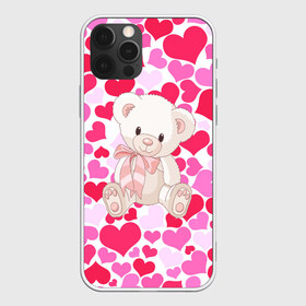 Чехол для iPhone 12 Pro Max с принтом Белый Мишка в Санкт-Петербурге, Силикон |  | 14 февраля | bear | love | teddy | абстракция | арт | девушкам | день всех влюбленных | день святого валентина | животные | медведь | милые | мишка | сердечки | тедди