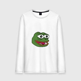 Мужской лонгслив хлопок с принтом Pepe frog в Санкт-Петербурге, 100% хлопок |  | meme pepe мем прикол лягушка