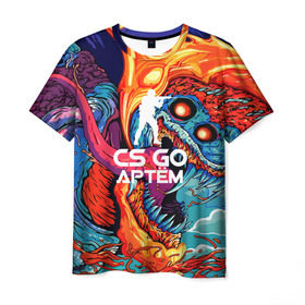 Мужская футболка 3D с принтом Артём в стиле CS GO в Санкт-Петербурге, 100% полиэфир | прямой крой, круглый вырез горловины, длина до линии бедер | имена | скоростной зверь