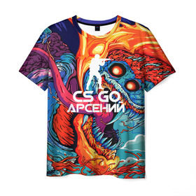 Мужская футболка 3D с принтом Арсений в стиле CS GO в Санкт-Петербурге, 100% полиэфир | прямой крой, круглый вырез горловины, длина до линии бедер | hyper beast | кс го | сеня | скоростной зверь