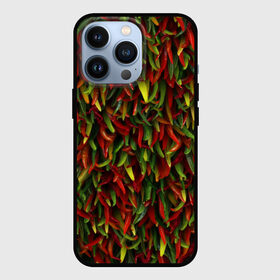 Чехол для iPhone 13 Pro с принтом Перчики в Санкт-Петербурге,  |  | Тематика изображения на принте: веган | вегетарианец | еда | красный | овощи | острый | паттерн | перец | перчик | приправа | пряности | стручки | стручковый | стручок | урожай | чили