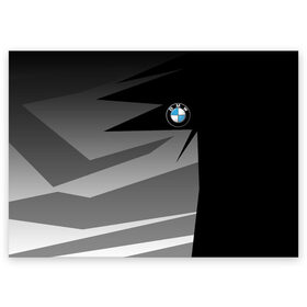 Поздравительная открытка с принтом BMW GEOMETRY SPORT в Санкт-Петербурге, 100% бумага | плотность бумаги 280 г/м2, матовая, на обратной стороне линовка и место для марки
 | bmw | bmw motorsport | bmw performance | carbon | m | m power | motorsport | performance | sport | бмв | карбон | моторспорт | спорт