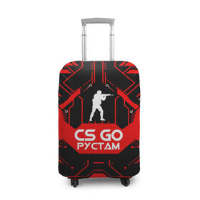 Чехол для чемодана 3D с принтом Counter Strike-Рустам в Санкт-Петербурге, 86% полиэфир, 14% спандекс | двустороннее нанесение принта, прорези для ручек и колес | 
