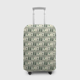 Чехол для чемодана 3D с принтом Доллары в Санкт-Петербурге, 86% полиэфир, 14% спандекс | двустороннее нанесение принта, прорези для ручек и колес | dollars | money | usa | деньги | доллар | паттерн | сша