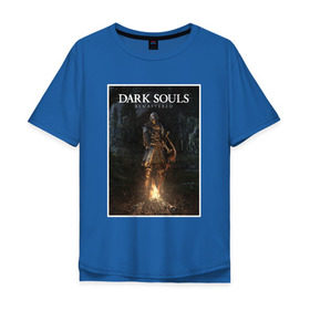 Мужская футболка хлопок Oversize с принтом Dark Souls Remastered в Санкт-Петербурге, 100% хлопок | свободный крой, круглый ворот, “спинка” длиннее передней части | dark souls | praise the sun | you died | дарк соулс | темные души