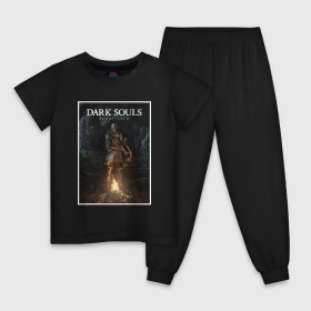 Детская пижама хлопок с принтом Dark Souls Remastered в Санкт-Петербурге, 100% хлопок |  брюки и футболка прямого кроя, без карманов, на брюках мягкая резинка на поясе и по низу штанин
 | dark souls | praise the sun | you died | дарк соулс | темные души