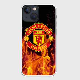 Чехол для iPhone 13 mini с принтом FC Manchester United в Санкт-Петербурге,  |  | fc manchester united | manchester | манчестер юнайтед | футбол