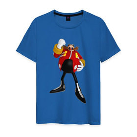 Мужская футболка хлопок с принтом Doctor Eggman в Санкт-Петербурге, 100% хлопок | прямой крой, круглый вырез горловины, длина до линии бедер, слегка спущенное плечо. | 