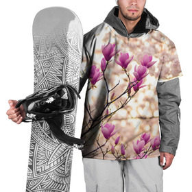 Накидка на куртку 3D с принтом Сакура в Санкт-Петербурге, 100% полиэстер |  | деревья | красота | небо | природа | сакура | цветение | цветы | япония