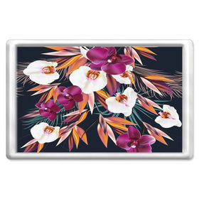Магнит 45*70 с принтом Орхидея в Санкт-Петербурге, Пластик | Размер: 78*52 мм; Размер печати: 70*45 | flower | букет | краски | орхидеи | природа | текстуры | тропики | тропический | цветочки | цветы