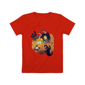 Детская футболка хлопок с принтом Cuphead (1) в Санкт-Петербурге, 100% хлопок | круглый вырез горловины, полуприлегающий силуэт, длина до линии бедер | 