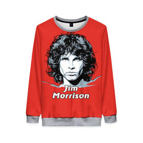 Женский свитшот 3D с принтом Jim Morrison в Санкт-Петербурге, 100% полиэстер с мягким внутренним слоем | круглый вырез горловины, мягкая резинка на манжетах и поясе, свободная посадка по фигуре | the doors | автор песен | вокалист | джим моррисон | звезда | музыка | певец | поэт | рок | рок музыка | фронтмен