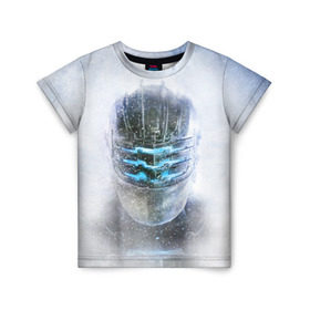 Детская футболка 3D с принтом Dead Space в Санкт-Петербурге, 100% гипоаллергенный полиэфир | прямой крой, круглый вырез горловины, длина до линии бедер, чуть спущенное плечо, ткань немного тянется | dead | space | айзек | вирус | зомби | игра | ишимура | кларк | космос | костюм | мёртвый | монстр