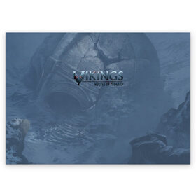 Поздравительная открытка с принтом Vikings в Санкт-Петербурге, 100% бумага | плотность бумаги 280 г/м2, матовая, на обратной стороне линовка и место для марки
 | midgard | viking | wolves | викинги | воин | волк | игра