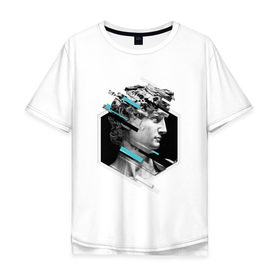 Мужская футболка хлопок Oversize с принтом Renaissance-David в Санкт-Петербурге, 100% хлопок | свободный крой, круглый ворот, “спинка” длиннее передней части | арт | геометрия | давид | искусство | ренессанс | стиль | тренд