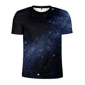 Мужская футболка 3D спортивная с принтом Звёздное небо в Санкт-Петербурге, 100% полиэстер с улучшенными характеристиками | приталенный силуэт, круглая горловина, широкие плечи, сужается к линии бедра | вселенная | звёзды | земля | космос | плеяды | пространство