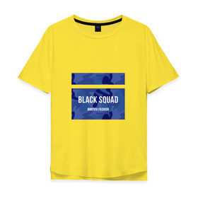 Мужская футболка хлопок Oversize с принтом Black Squad в Санкт-Петербурге, 100% хлопок | свободный крой, круглый ворот, “спинка” длиннее передней части | black | black squad | fashion | блек | мода | сквад | черный