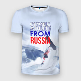 Мужская футболка 3D спортивная с принтом олимпийская форма в Санкт-Петербурге, 100% полиэстер с улучшенными характеристиками | приталенный силуэт, круглая горловина, широкие плечи, сужается к линии бедра | 
