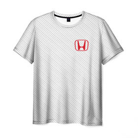 Мужская футболка 3D с принтом HONDA SPORT в Санкт-Петербурге, 100% полиэфир | прямой крой, круглый вырез горловины, длина до линии бедер | марка | машины | хонда