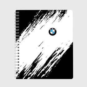 Тетрадь с принтом BMW SPORT в Санкт-Петербурге, 100% бумага | 48 листов, плотность листов — 60 г/м2, плотность картонной обложки — 250 г/м2. Листы скреплены сбоку удобной пружинной спиралью. Уголки страниц и обложки скругленные. Цвет линий — светло-серый
 | bmw | bmw motorsport | bmw performance | carbon | m | motorsport | performance | sport | бмв | карбон | моторспорт | спорт