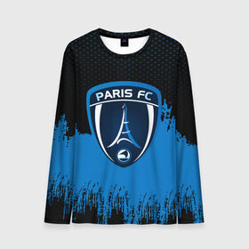 Мужской лонгслив 3D с принтом FC Paris Original uniform в Санкт-Петербурге, 100% полиэстер | длинные рукава, круглый вырез горловины, полуприлегающий силуэт | football | soccer | париж