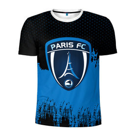 Мужская футболка 3D спортивная с принтом FC Paris Original uniform в Санкт-Петербурге, 100% полиэстер с улучшенными характеристиками | приталенный силуэт, круглая горловина, широкие плечи, сужается к линии бедра | football | soccer | париж